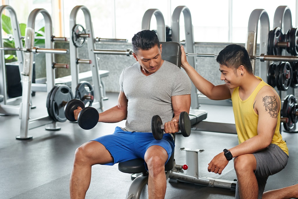 Picture of two men in gym